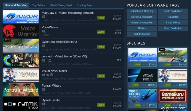 Saviez-vous que Steam vend plus que des jeux ? 