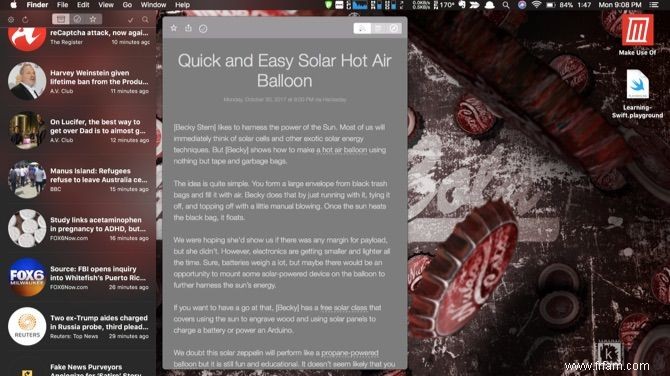 5 meilleures applications pour lire Feedly sur Mac 