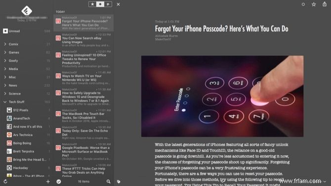 5 meilleures applications pour lire Feedly sur Mac 