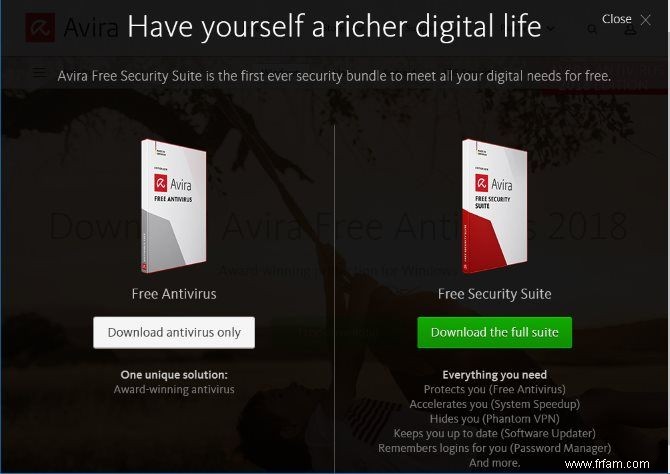 Meilleures applications antivirus gratuites sans écrans Nag et Bloatware 