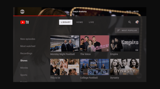 YouTube TV obtient sa propre application de télévision dédiée 