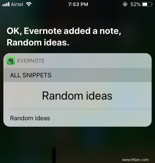 Comment capturer des idées sur Evernote en 5 secondes à l aide des commandes vocales Siri 