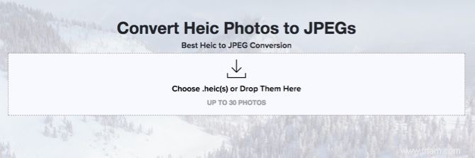 Comment convertir des photos iOS 11 de HEIC en JPEG 