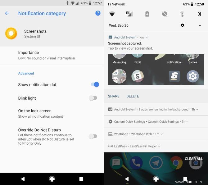 Toutes les nouvelles façons d utiliser les notifications dans Android 8.0 Oreo 