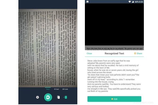 6 meilleures applications Android OCR pour extraire du texte à partir d images 