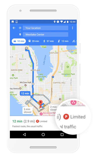 Comment trouver un parking à l aide de Google Maps 