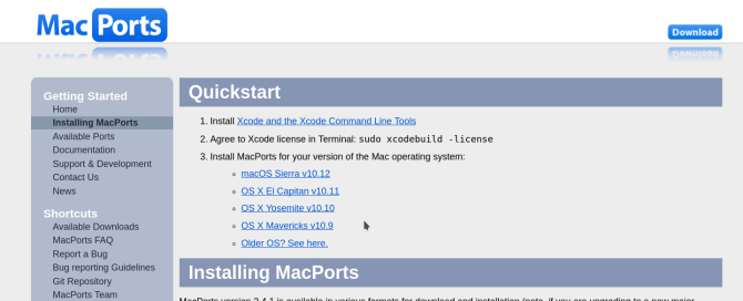 MacPorts apporte le meilleur logiciel Open Source à votre Mac 