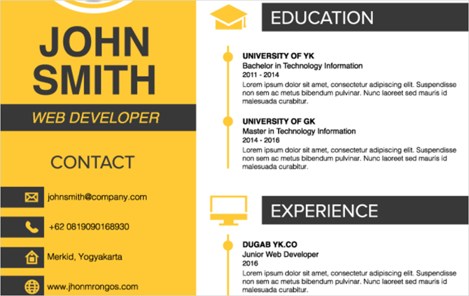 12 modèles de CV infographiques simples, attrayants et gratuits 