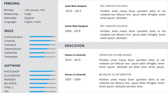 12 modèles de CV infographiques simples, attrayants et gratuits 