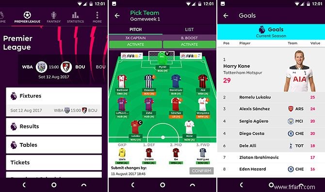 11 meilleures applications Android pour suivre la nouvelle saison EPL 