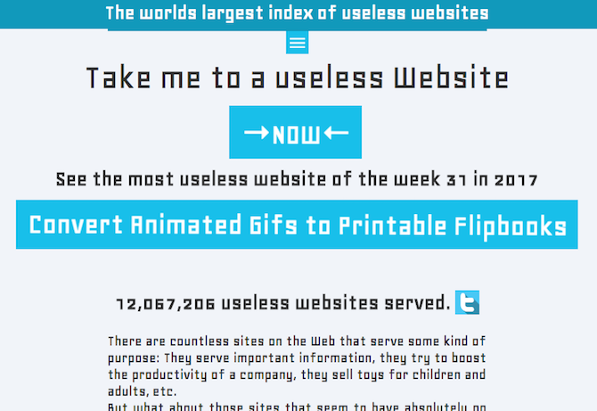 Le pire du Web :5 sites pour trouver des choses inutiles et stupides sur Internet 