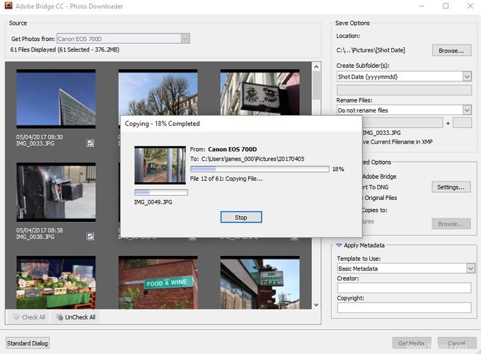 Comment télécharger des photos depuis votre appareil photo avec Adobe Bridge 