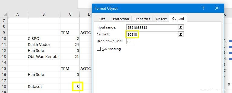 Comment créer des graphiques Excel interactifs avec la formule INDEX 