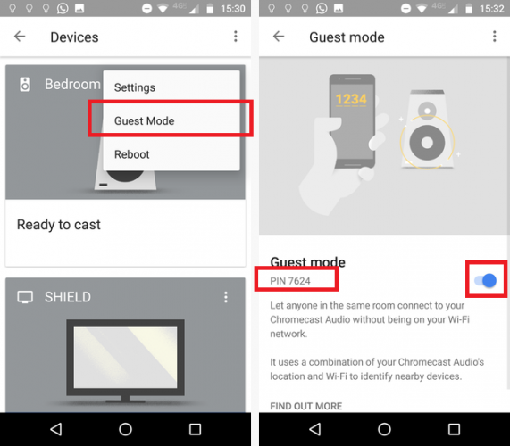 Comment activer le mode invité dans Chromecast Audio 