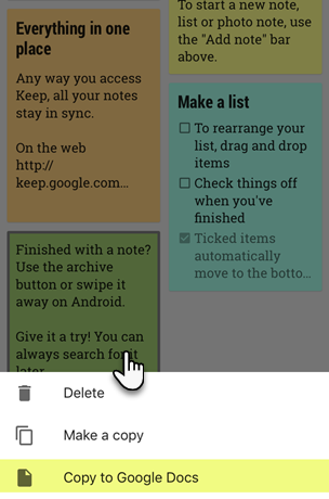 Comment partager Google Keep Notes avec d autres applications sur votre téléphone 