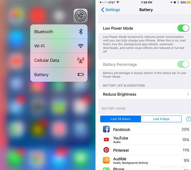 Comment économiser la batterie dans iOS avec cette astuce en mode basse consommation 