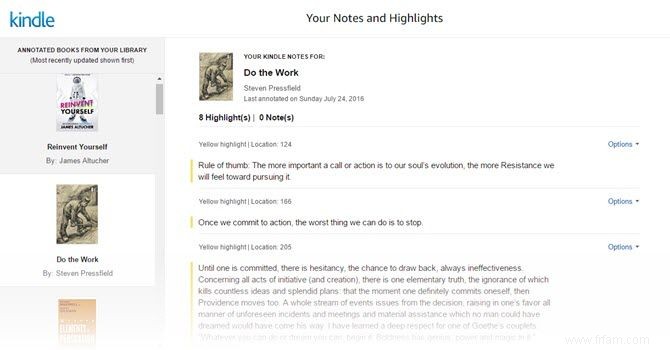 Il existe une meilleure façon d afficher les notes et les surlignages Kindle 