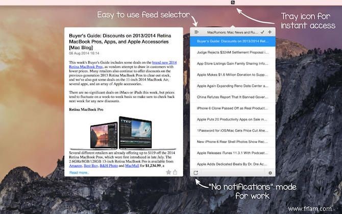 Les meilleurs clients RSS Mac pour les actualités sur votre bureau 