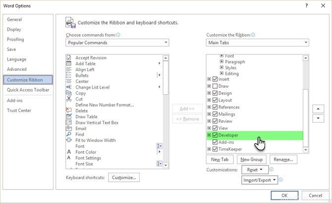 Créez un formulaire à remplir dans Word 2016 et collectez des données en toute simplicité 