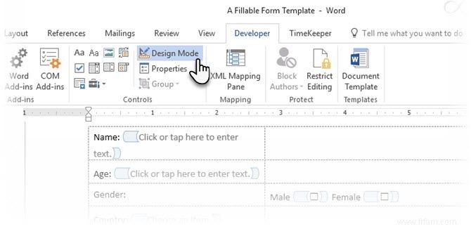 Créez un formulaire à remplir dans Word 2016 et collectez des données en toute simplicité 