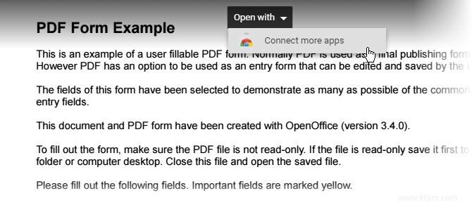 Comment remplir des formulaires PDF à l aide de Google Drive 