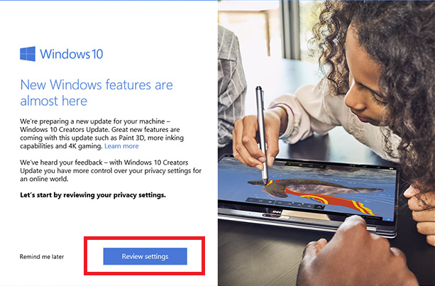 Faites ceci après avoir installé la mise à jour de Windows 10 Creators 