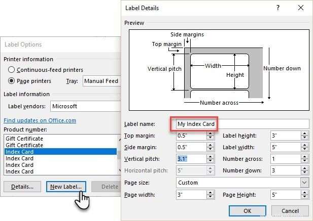 Comment créer des fiches dans Microsoft Word 2016 