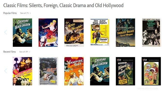 Comment regarder des films classiques en temps opportun gratuitement en ligne 