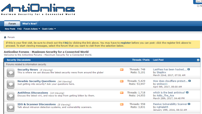 Écoutez les experts :Les 7 meilleurs forums de sécurité en ligne 
