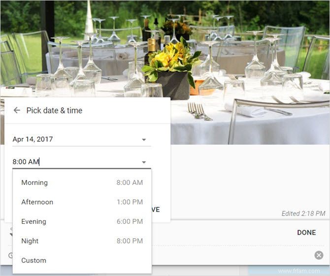 Comment utiliser Google Keep pour planifier presque n importe quel événement 