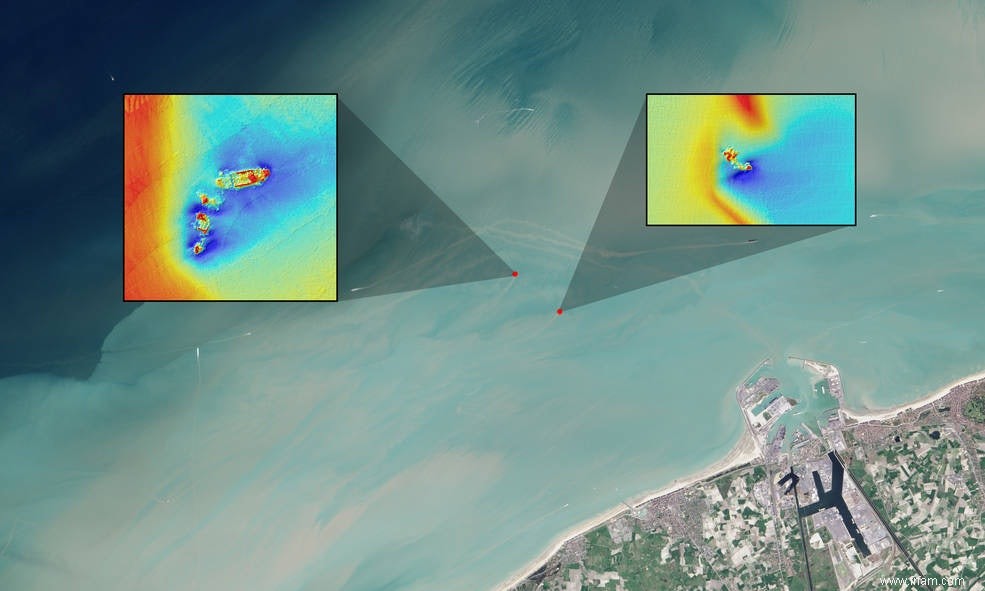 Recherche de navires coulés avec des images satellites 