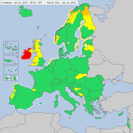 La tempête Ophelia frappe fort en Irlande 