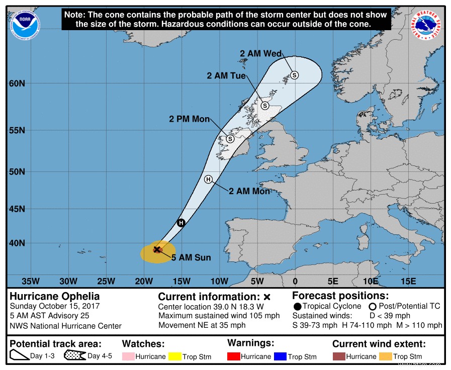 L ouragan Ophelia s affaiblit 