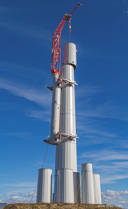 Grue grimpante ascenseurs matériel 