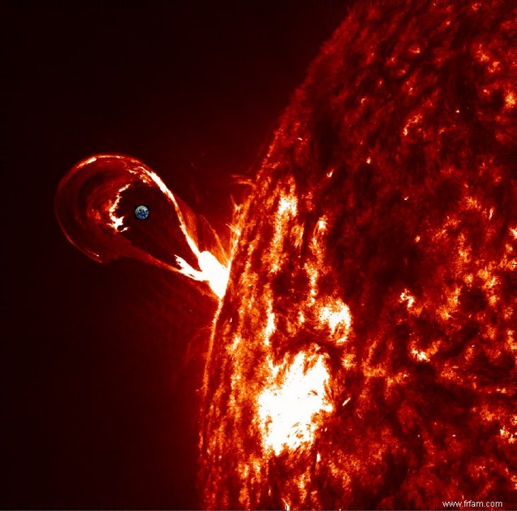 Boule de verre pour tempête solaire 