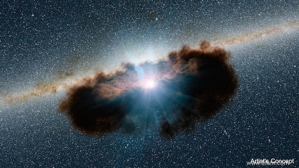 Le  beignet  autour d un trou noir supermassif est grumeleux 