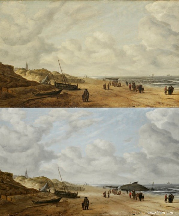 La restauration révèle la baleine en peinture 