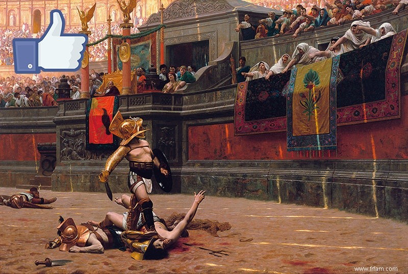 J aime sur Facebook :un héritage de gladiateur ? 