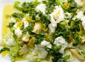 Artichaut et mozzarella au citron confit de Yotam Ottolenghi 