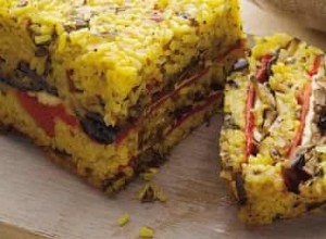 Recette du gâteau au risotto au safran de Jane Baxter avec légumes grillés 