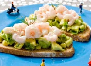 Livre de cuisine de l étudiant :Sarnie aux crevettes et à l avocat 