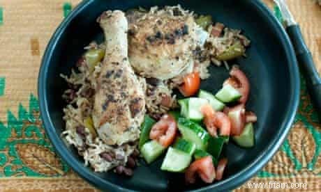 Recette de poulet cubain aux moros y cristianos 