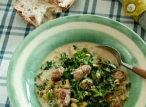 Cassoulet saucisse, kale et flageolet 