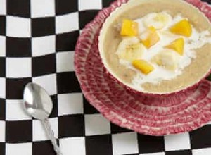 Recette de bouillie d avoine irlandaise à la banane, à la mangue et au lait de coco 