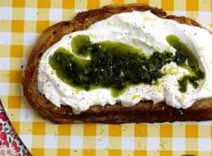 Recette de levain grillé à la ricotta et pâte d herbes 