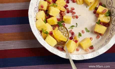 Recette de salade de fruits aux herbes 