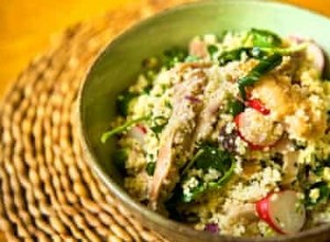 Recette du couscous au poulet et pousses de pois d Angela Hartnett 