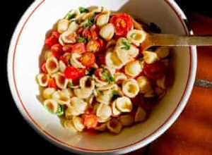 Recette d orecchiette tiède à la tomate, au basilic et à l ail d Angela Hartnett 