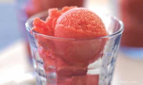 recette Sorbet framboise-rosé 