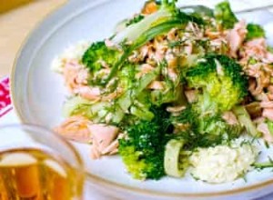 La recette de la salade tiède de saumon et de concombre mariné d Angela Hartnett 